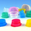 Cap, Snap,13mm, PE, Two Thumb Tab, for 13mm Glass and Evacuated Tubes and 12mm Plastic Test Tubes, Blue, 1000/Bag ****other cap colors available****